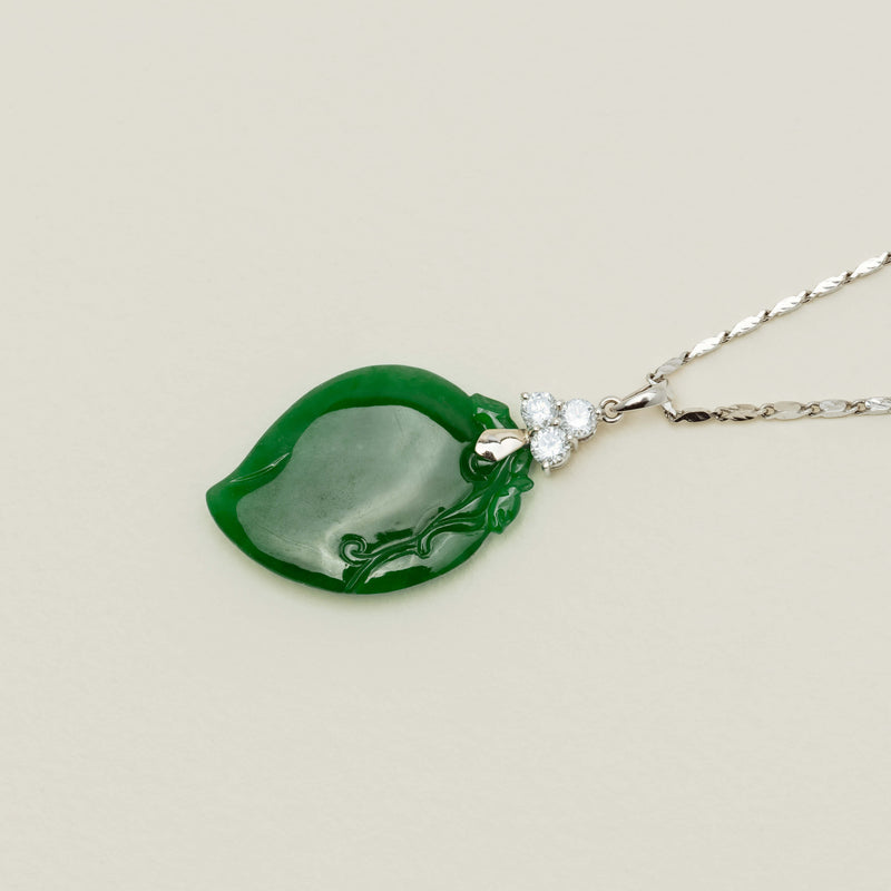 Deja Vu 18ct White Gold Fei Cui Jade Pendant - Necklace - Walker & Hall