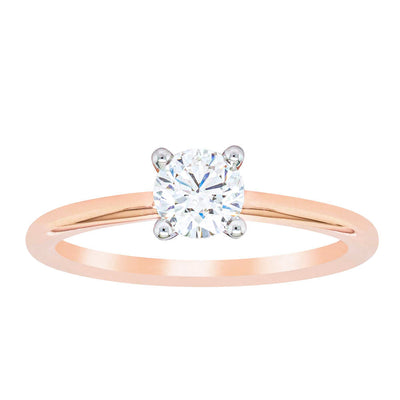 18ct Rose Gold .50ct Diamond Melba Ring-Ring-Walker & Hall