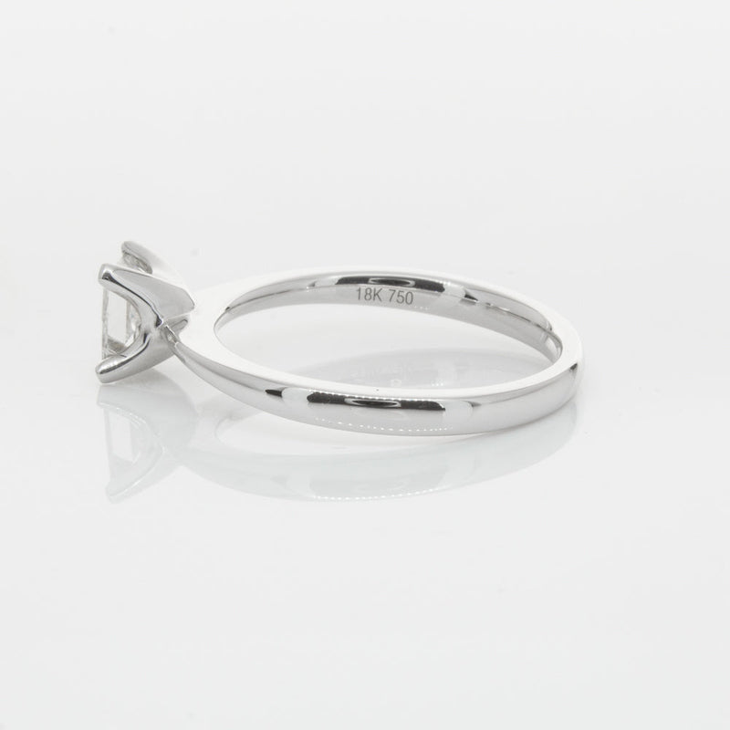 18ct White Gold .71ct Princess Cut Diamond Royale Ring-Ring-Walker & Hall
