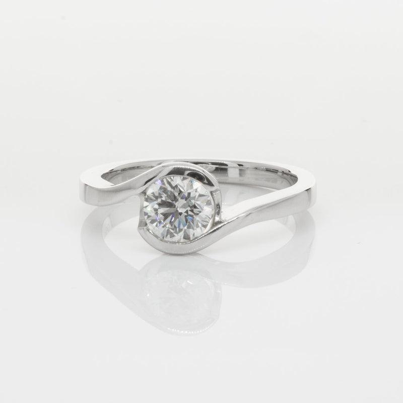 18ct White Gold .70ct Diamond Embrace Ring-Ring-Walker & Hall