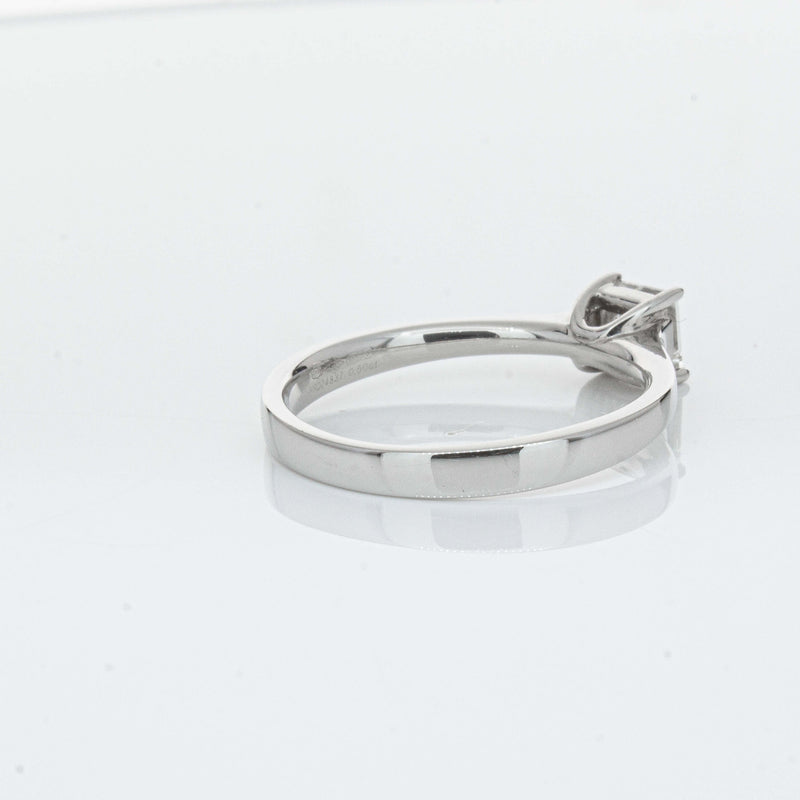 Platinum .50ct Princess Cut Diamond Ring-Ring-Walker & Hall