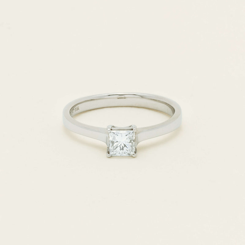 Deja Vu Platinum .50ct Princess Cut Diamond Ring - Ring - Walker & Hall