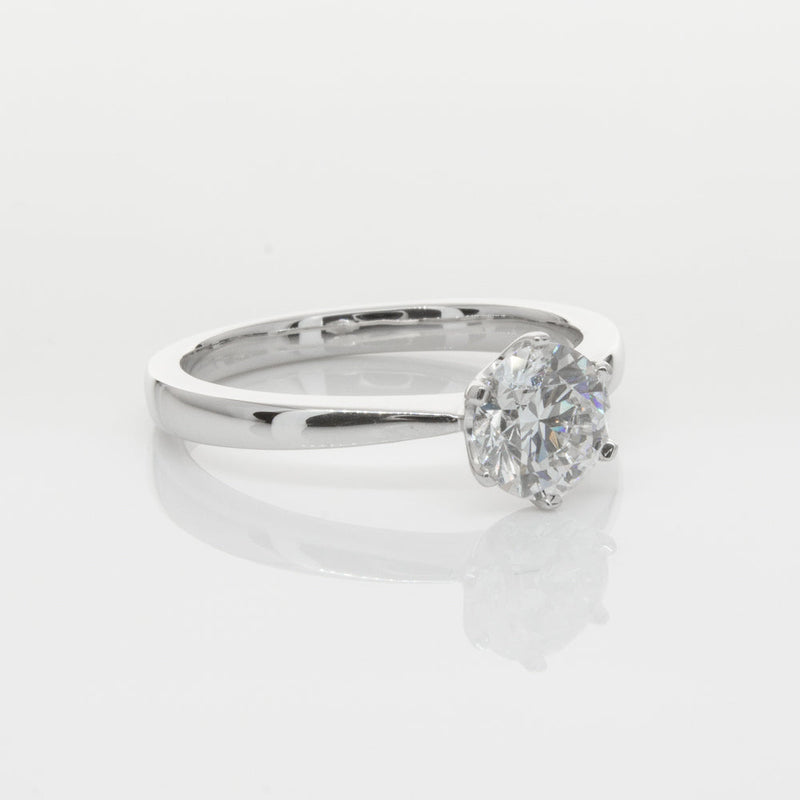 18ct White Gold 1.01ct Diamond Nova Ring-Ring-Walker & Hall