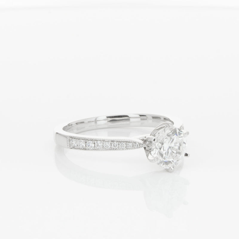 18ct White Gold 1.00ct Diamond Zenith Ring-Ring-Walker & Hall