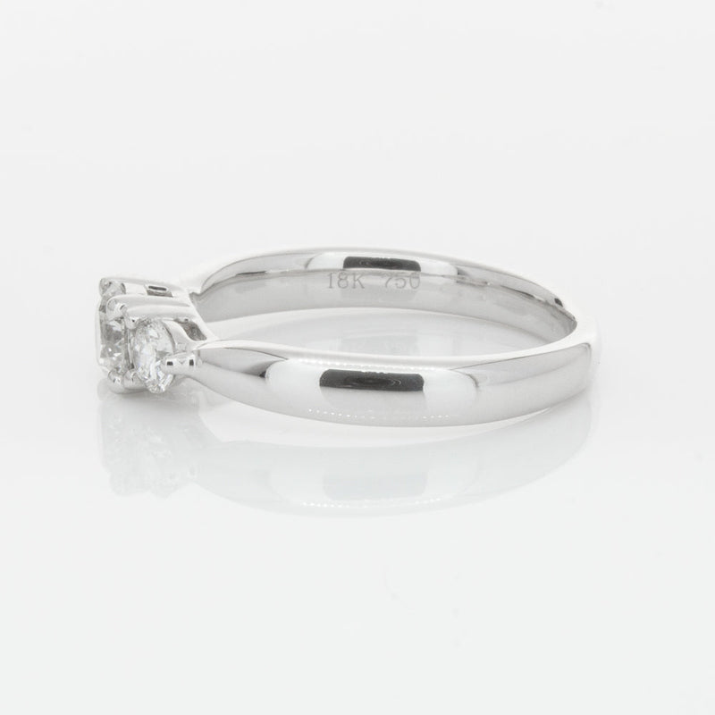 18ct White Gold .39ct Diamond Elysian Ring-Ring-Walker & Hall