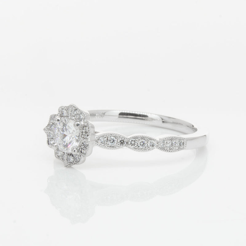 18ct White Gold .30ct Diamond Paramount Ring-Ring-Walker & Hall
