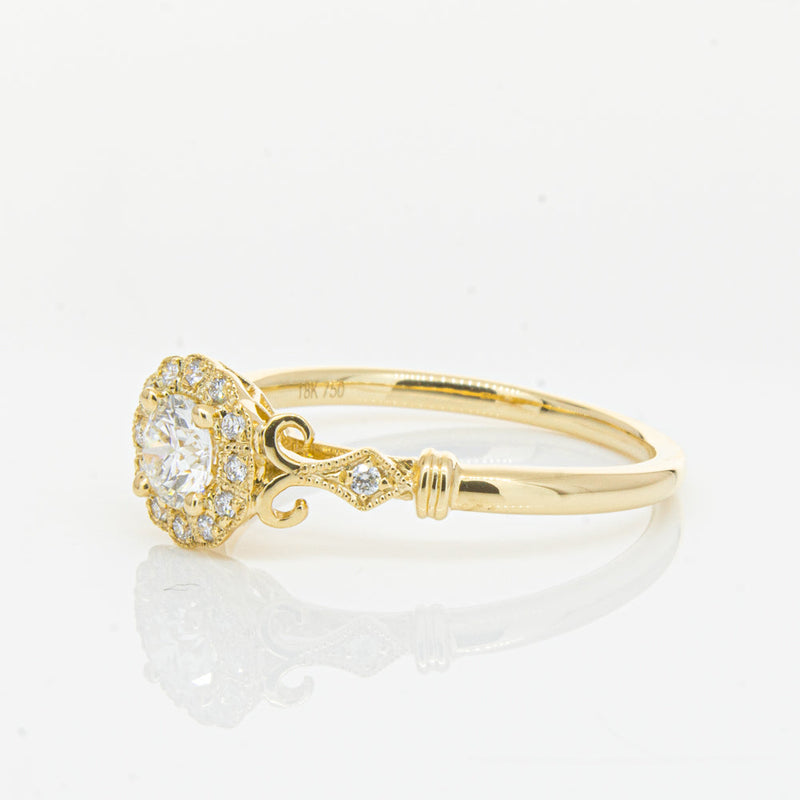 18ct Yellow Gold .30ct Diamond Versailles Ring-Ring-Walker & Hall