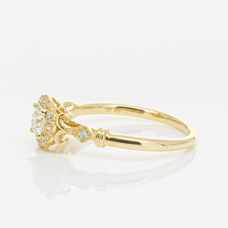 18ct Yellow Gold .30ct Diamond Versailles Ring-Ring-Walker & Hall