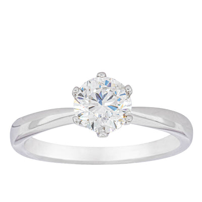 18ct White Gold 1.01ct Diamond Nova Ring-Ring-Walker & Hall
