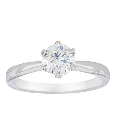 18ct White Gold 1.01ct Diamond Nova Ring-Ring-Walker & Hall