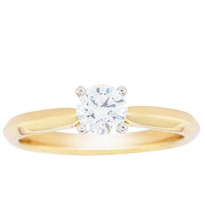 18ct Yellow Gold .50ct Diamond Venetian Ring-Ring-Walker & Hall