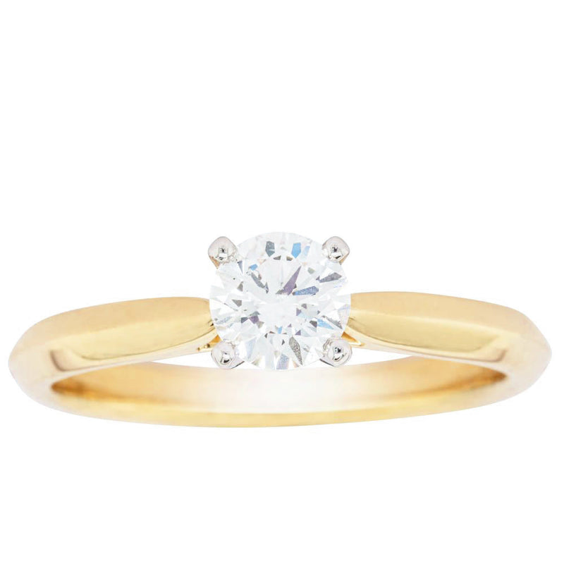 18ct Yellow Gold .50ct Diamond Venetian Ring-Ring-Walker & Hall