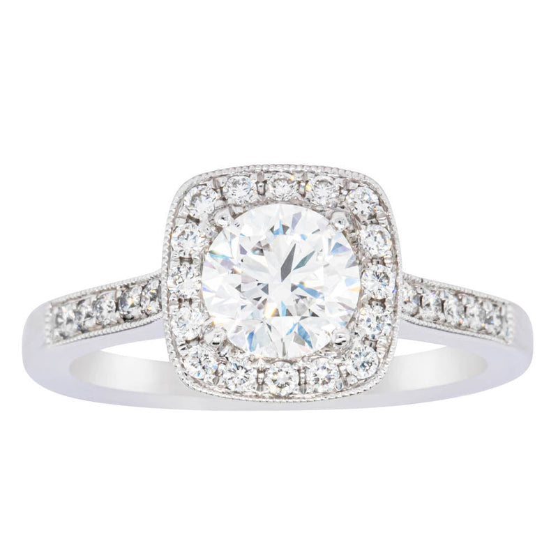 18ct White Gold 1.00ct Diamond Aurora Ring-Ring-Walker & Hall