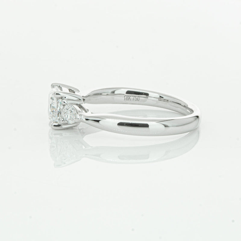 18ct White Gold 1.01ct Cushion Cut Diamond Ayla Ring-Ring-Walker & Hall