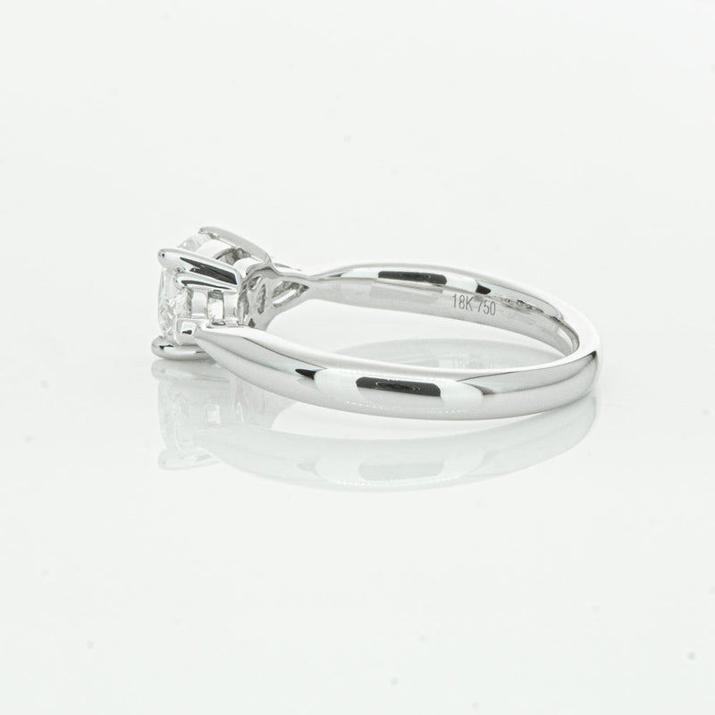 18ct White Gold 1.01ct Cushion Cut Diamond Ayla Ring-Ring-Walker & Hall