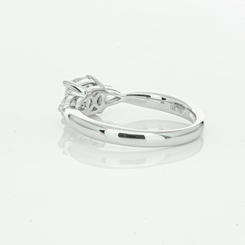 18ct White Gold 1.01ct Cushion Cut Diamond Ayla Ring-Ring-Walker & Hall