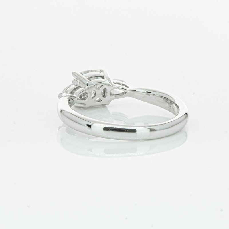 18ct White Gold 1.01ct Cushion Cut Diamond Ayla Ring-Ring-Walker & Hall