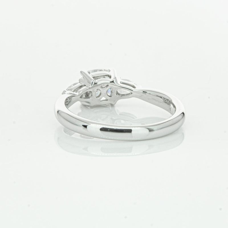 18ct White Gold 1.01ct Cushion Cut Diamond Ayla Ring-Ring-Walker & Hall