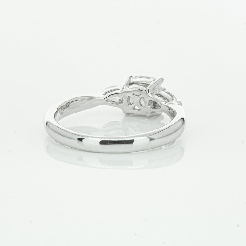 18ct White Gold 1.01ct Cushion Cut Diamond Ayla Ring-Ring-Walker & Hall