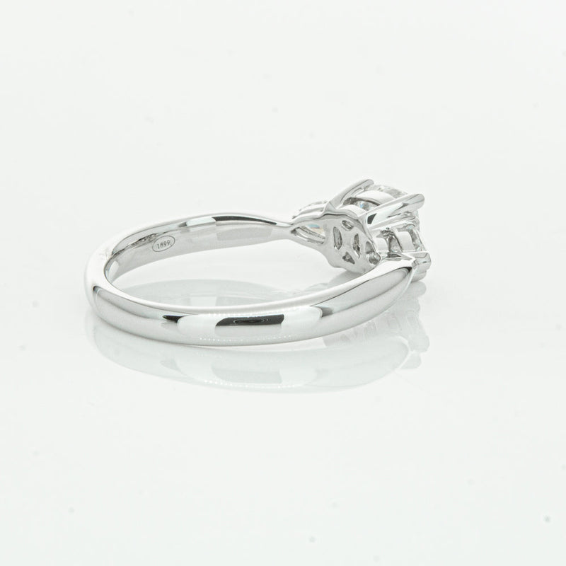 18ct White Gold 1.01ct Cushion Cut Diamond Ayla Ring-Ring-Walker & Hall