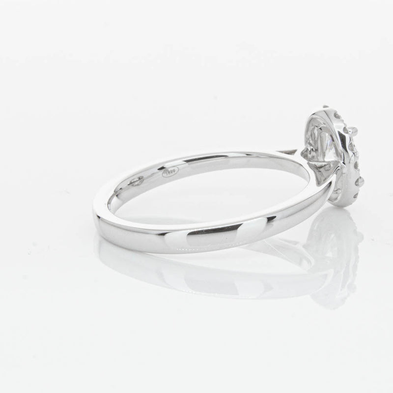 18ct White Gold .50ct Oval Cut Diamond Nina Ring-Ring-Walker & Hall