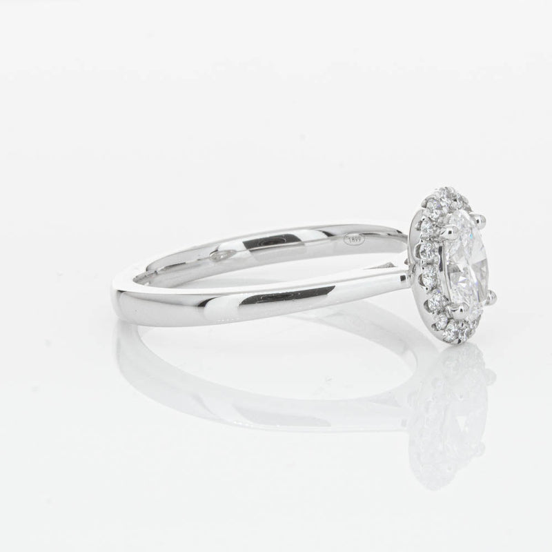 18ct White Gold .50ct Oval Cut Diamond Nina Ring-Ring-Walker & Hall