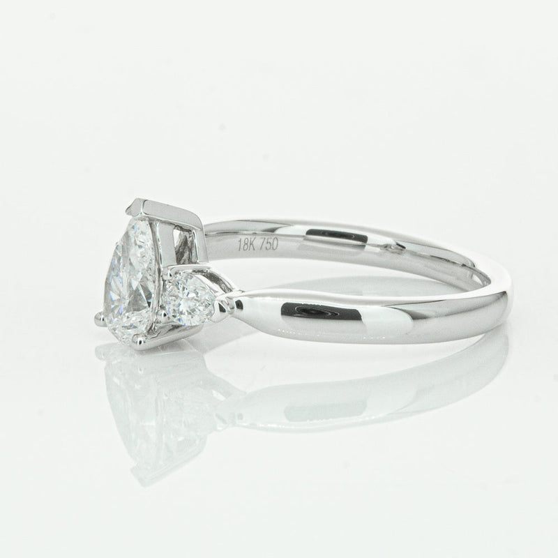 18ct White Gold .70ct Pear Cut Diamond Ayla Ring-Ring-Walker & Hall