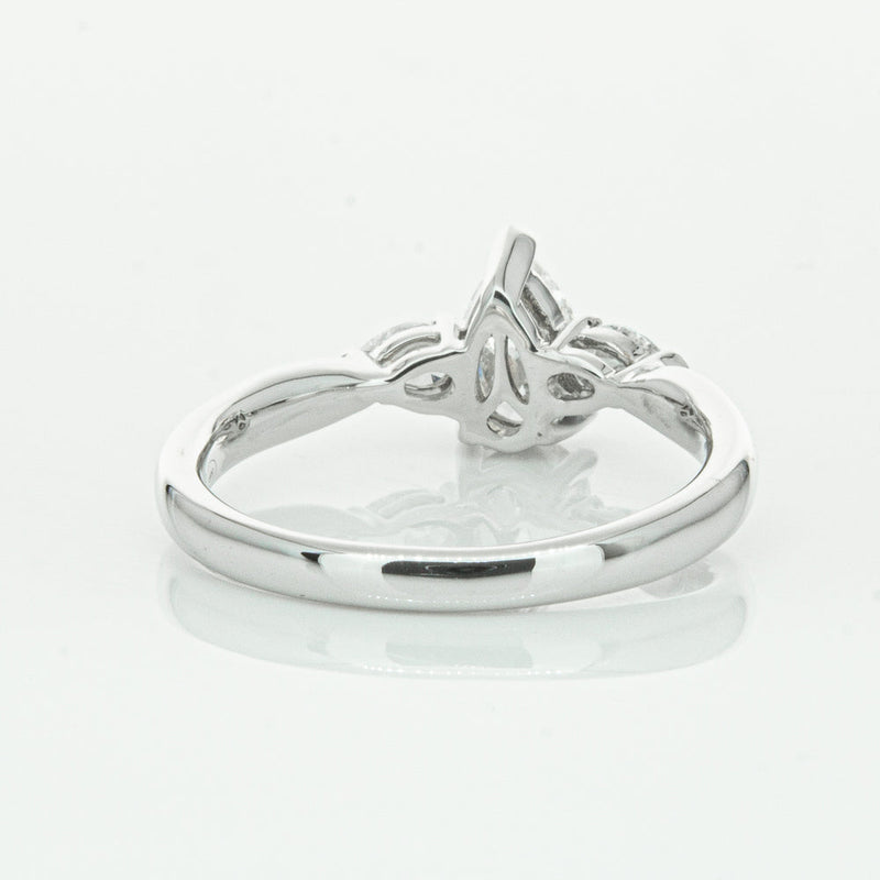 18ct White Gold .70ct Pear Cut Diamond Ayla Ring-Ring-Walker & Hall