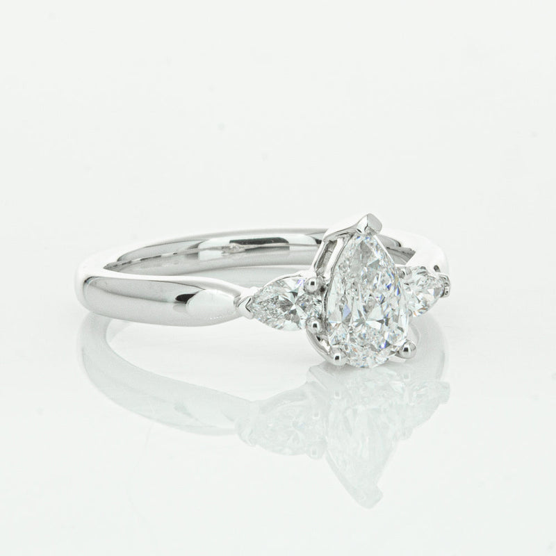 18ct White Gold .70ct Pear Cut Diamond Ayla Ring-Ring-Walker & Hall