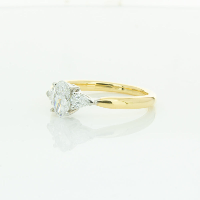 18ct Yellow Gold .50ct Oval Cut Diamond Ayla Ring-Ring-Walker & Hall