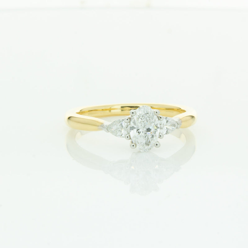 18ct Yellow Gold .50ct Oval Cut Diamond Ayla Ring-Ring-Walker & Hall