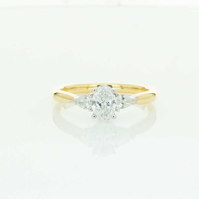 18ct Yellow Gold .50ct Oval Cut Diamond Ayla Ring-Ring-Walker & Hall