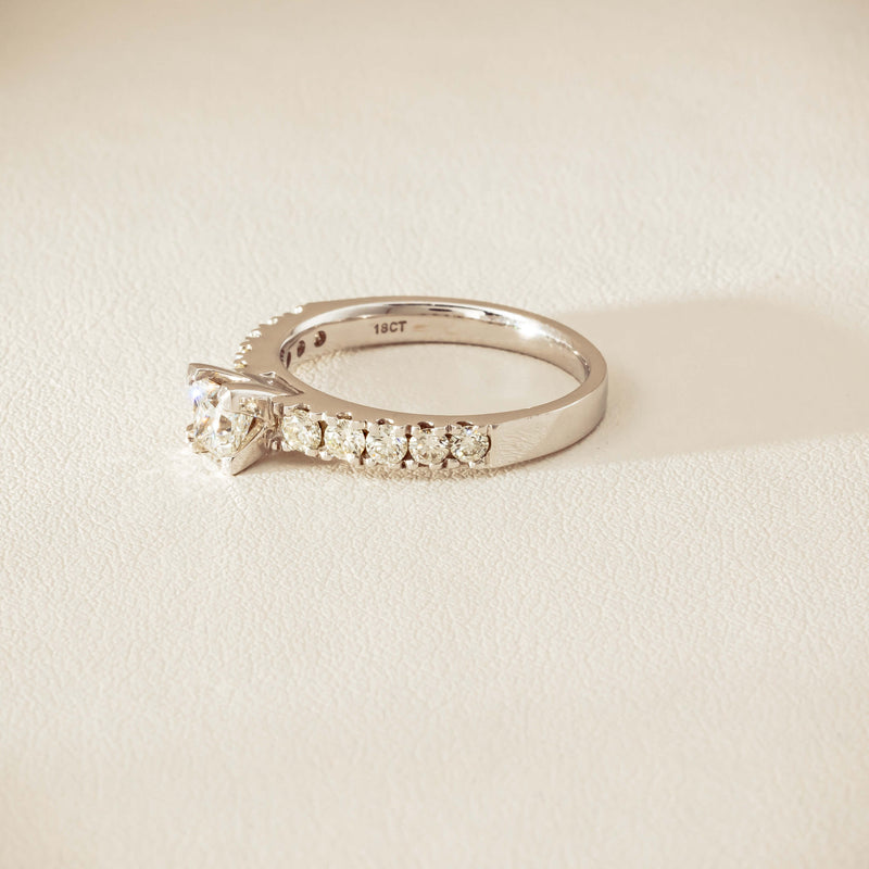 Deja Vu 18ct White Gold .40ct Princess Cut Diamond Ring - Ring - Walker & Hall