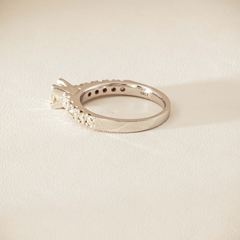 Deja Vu 18ct White Gold .40ct Princess Cut Diamond Ring - Ring - Walker & Hall