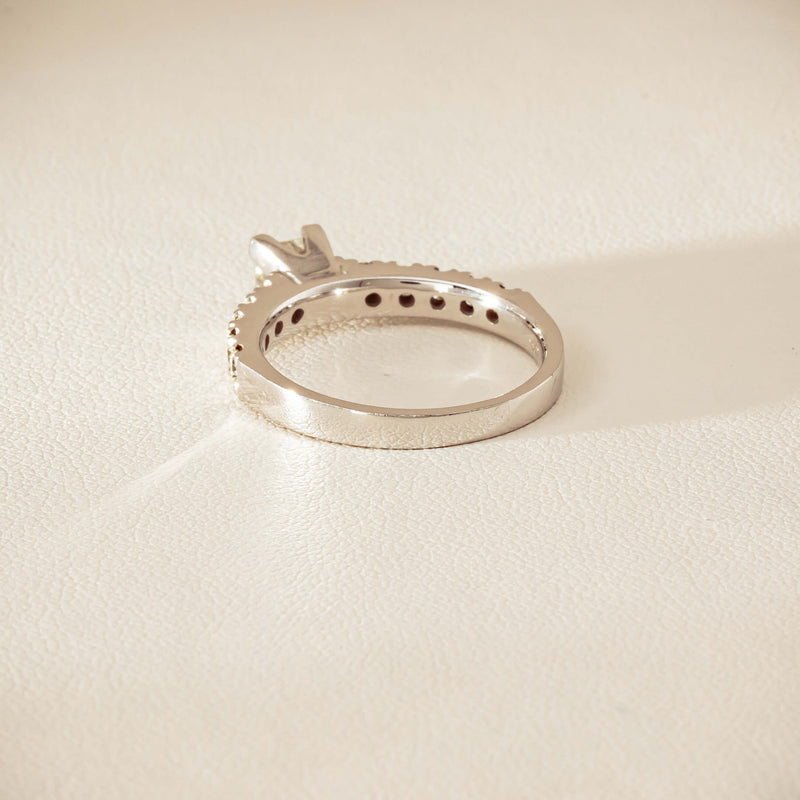 Deja Vu 18ct White Gold .40ct Princess Cut Diamond Ring - Ring - Walker & Hall
