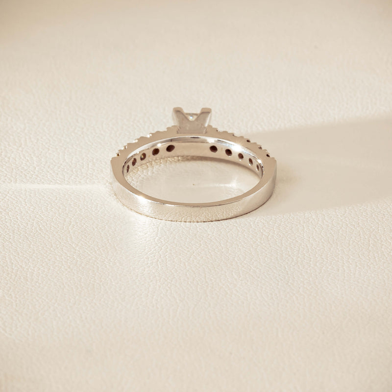 Deja Vu 18ct White Gold .40ct Princess Cut Diamond Ring - Ring - Walker & Hall