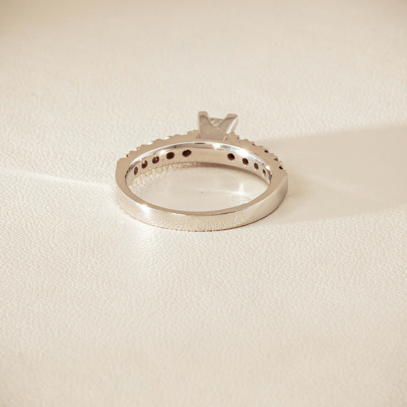 Deja Vu 18ct White Gold .40ct Princess Cut Diamond Ring - Ring - Walker & Hall