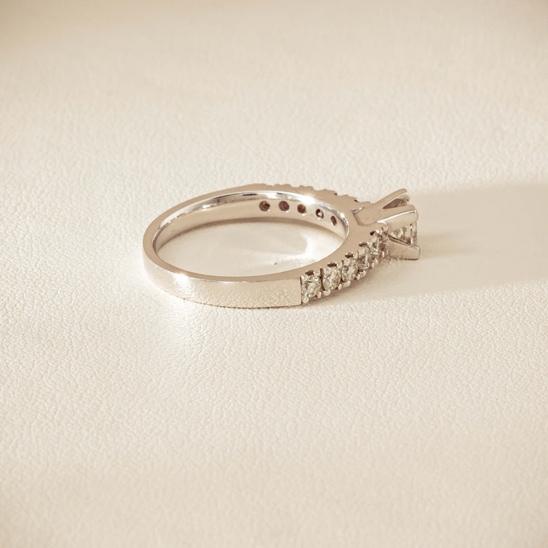 Deja Vu 18ct White Gold .40ct Princess Cut Diamond Ring - Ring - Walker & Hall