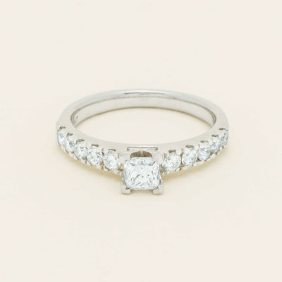Deja Vu 18ct White Gold .40ct Princess Cut Diamond Ring - Ring - Walker & Hall
