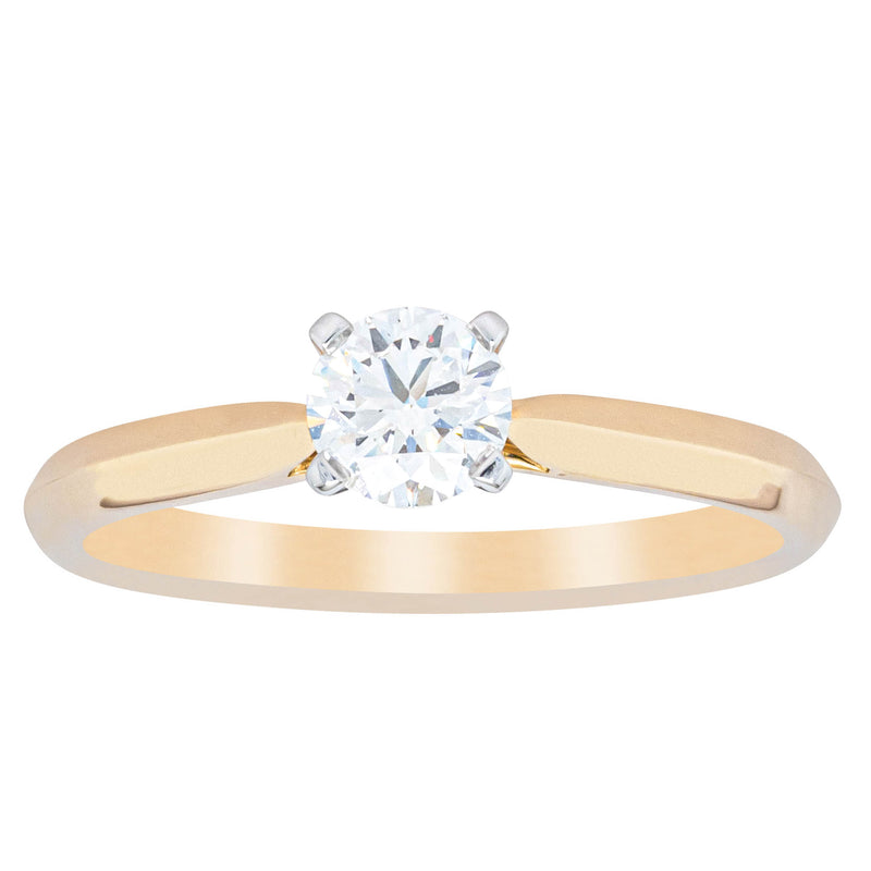 18ct Yellow Gold .40ct Diamond Venetian Ring-Ring-Walker & Hall
