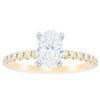 18ct Yellow Gold 1.00ct Oval Cut Diamond Comet Ring-Ring-Walker & Hall