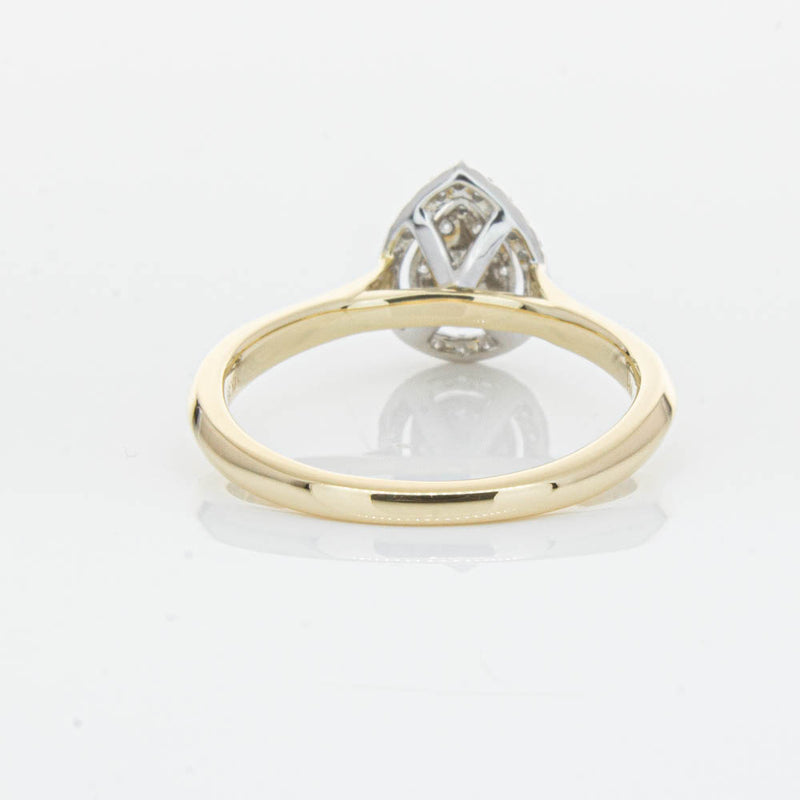 14ct Yellow Gold Diamond Pear Saturn Ring-Ring-Walker & Hall