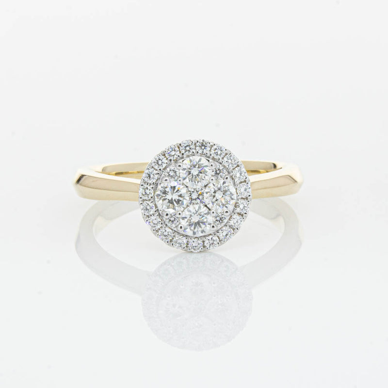 14ct Yellow Gold Diamond Saturn Ring-Ring-Walker & Hall