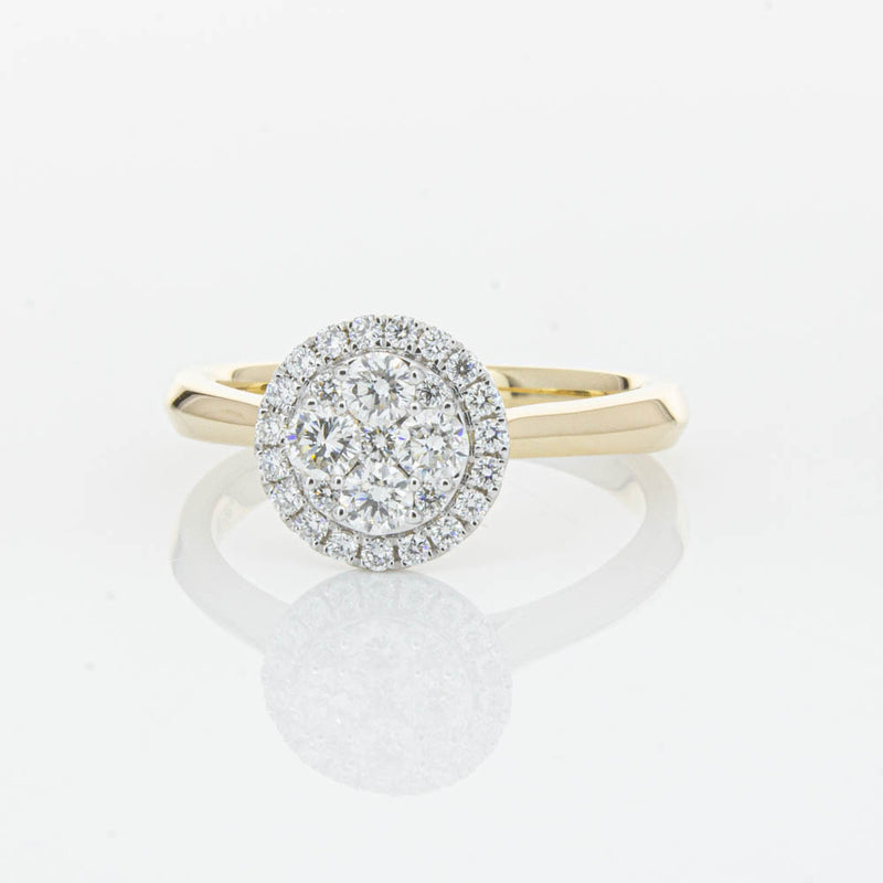 14ct Yellow Gold Diamond Saturn Ring-Ring-Walker & Hall