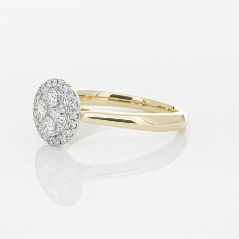 14ct Yellow Gold Diamond Saturn Ring-Ring-Walker & Hall