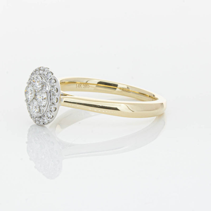 14ct Yellow Gold Diamond Saturn Ring-Ring-Walker & Hall