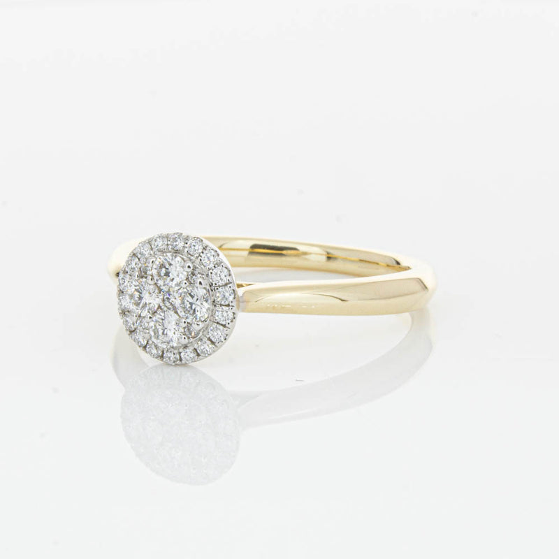 14ct Yellow Gold Diamond Mini Saturn Ring-Ring-Walker & Hall