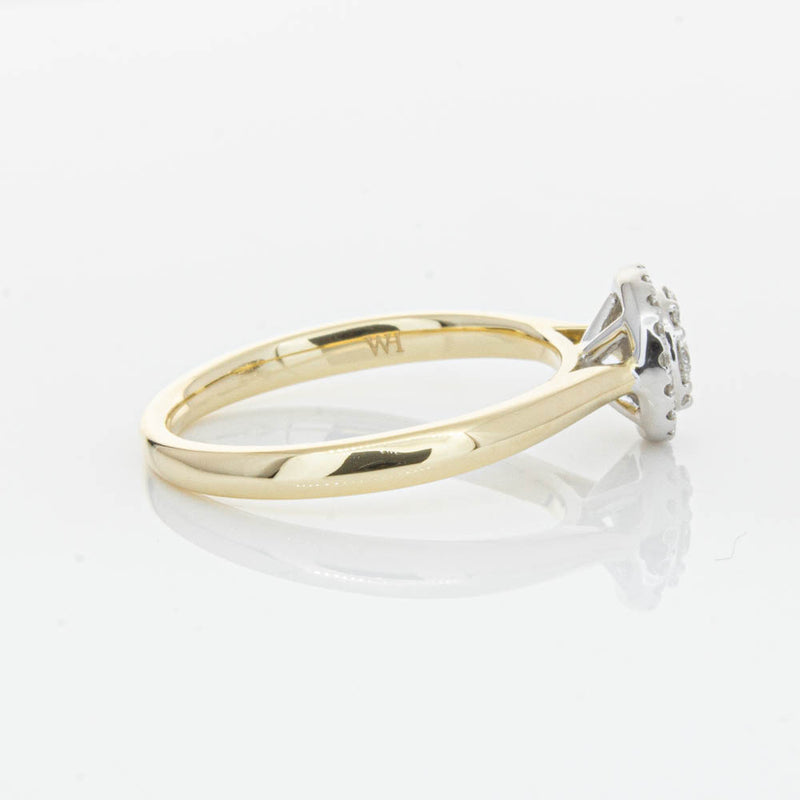 14ct Yellow Gold Diamond Mini Saturn Ring-Ring-Walker & Hall