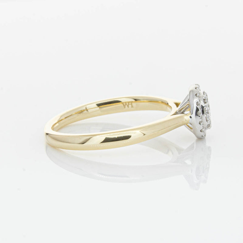14ct Yellow Gold Diamond Mini Saturn Ring-Ring-Walker & Hall