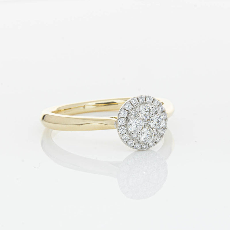 14ct Yellow Gold Diamond Mini Saturn Ring-Ring-Walker & Hall